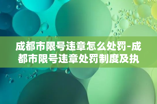 成都市限号违章怎么处罚-成都市限号违章处罚制度及执行细则