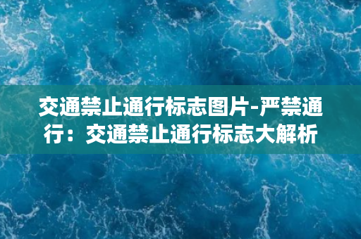 交通禁止通行标志图片-严禁通行：交通禁止通行标志大解析