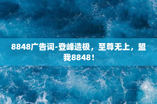 8848广告词-登峰造极，至尊无上，盟我8848！